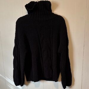 Seven7 Black Cowl Neck Sweater